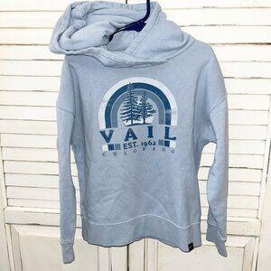 Techstyles Kids Vail Hoodie Graphic Mountains Light Blue fits 6/7
